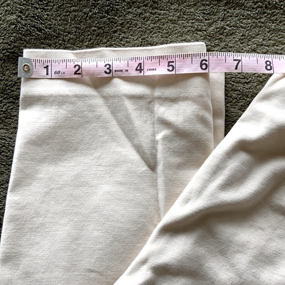 Vince Camuto Cream Khaki Straight Leg Pants Side Zip Stretch Cotton Ankle Length - Picture 7 of 11